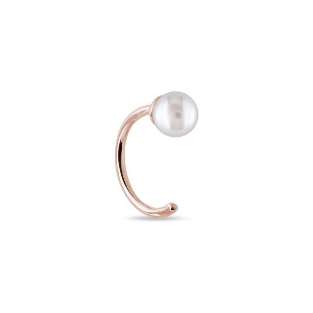 ROSE GOLD PEARL SINGLE EARRING - SINGLE EARRINGS - EARRINGS