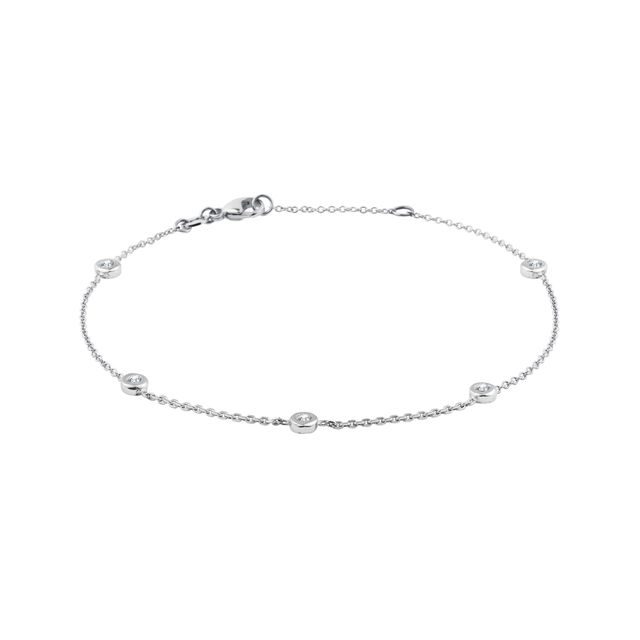 SIMPLE DIAMOND BRACELET IN WHITE GOLD - DIAMOND BRACELETS - BRACELETS