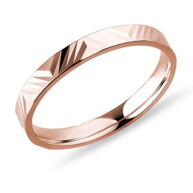 HERRENEHERING MIT GRAVUR IN ROSÉGOLD - TRAURINGE FÜR HERREN - TRAURINGE