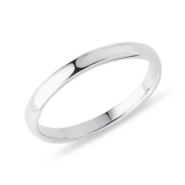 SNUBNÍ PRSTEN 3 MM Z BÍLÉHO ZLATA - WOMEN'S WEDDING RINGS - WEDDING RINGS