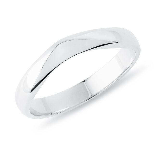 MEN'S SIMPLE WEDDING BAND IN WHITE GOLD - RINGS FOR HIM - WEDDING RINGS