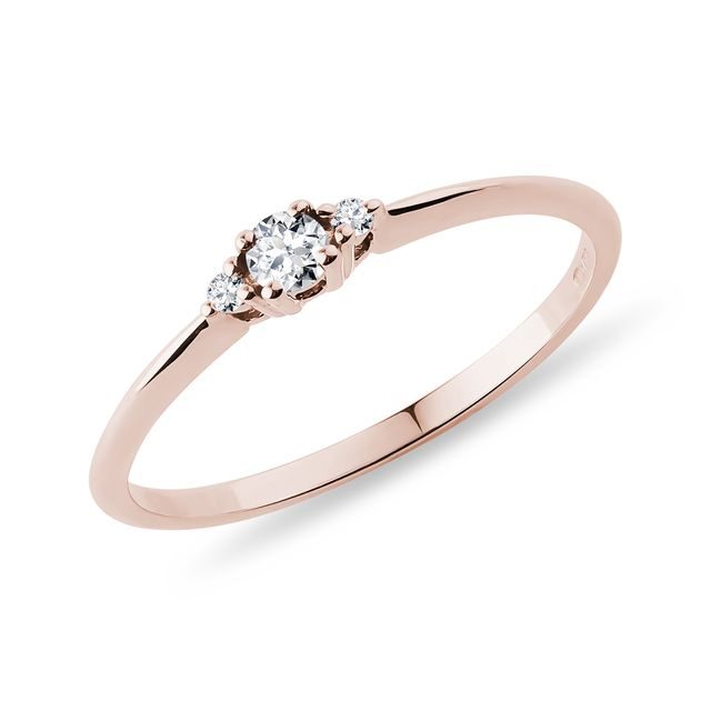 DIAMANT VERLOBUNGSRING AUS 14KT ROSÉGOLD - VERLOBUNGSRINGE DIAMANTEN - VERLOBUNGSRINGE