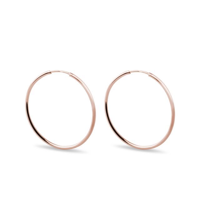 25 MM HOOP EARRINGS IN ROSE GOLD - ROSE GOLD EARRINGS - EARRINGS