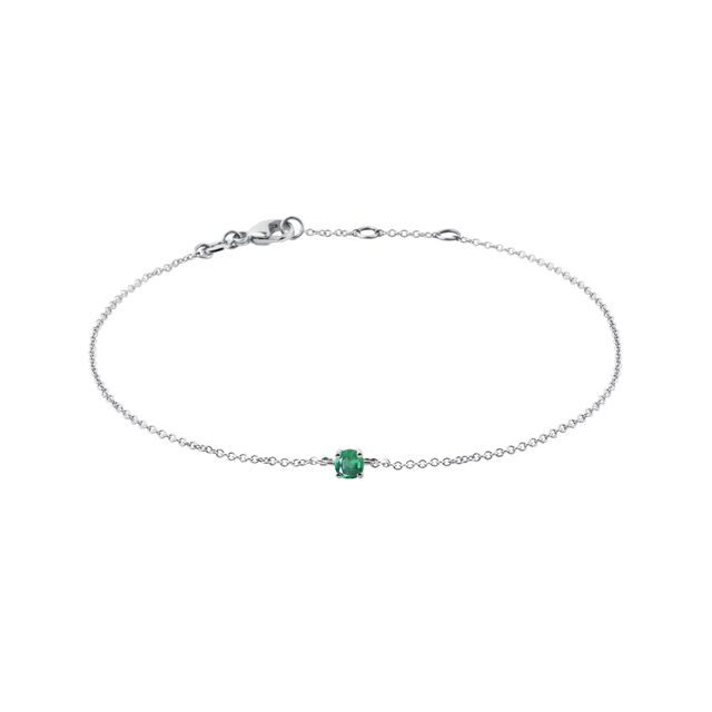 EMERALD BRACELET IN WHITE GOLD - GEMSTONE BRACELETS - BRACELETS