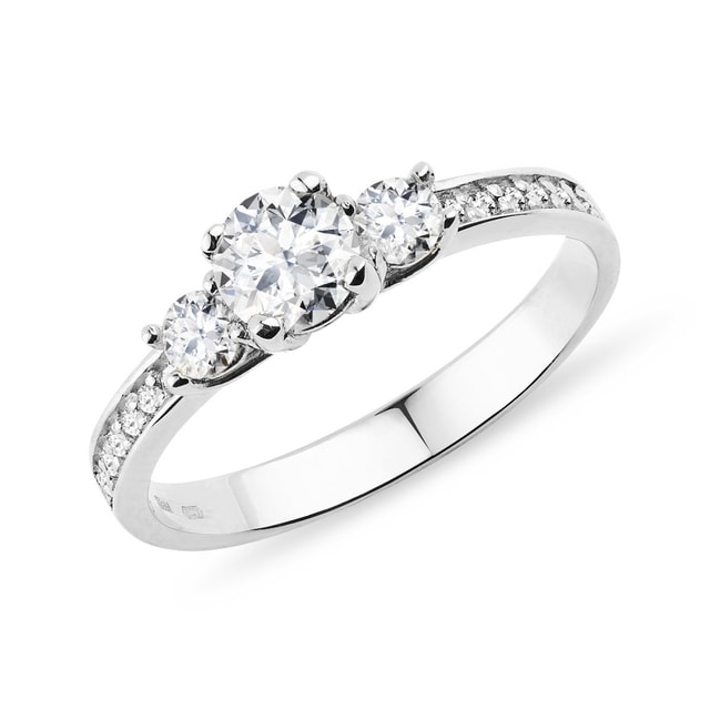 DIAMOND ENGAGEMENT RING IN 14K WHITE GOLD - DIAMOND ENGAGEMENT RINGS - ENGAGEMENT RINGS