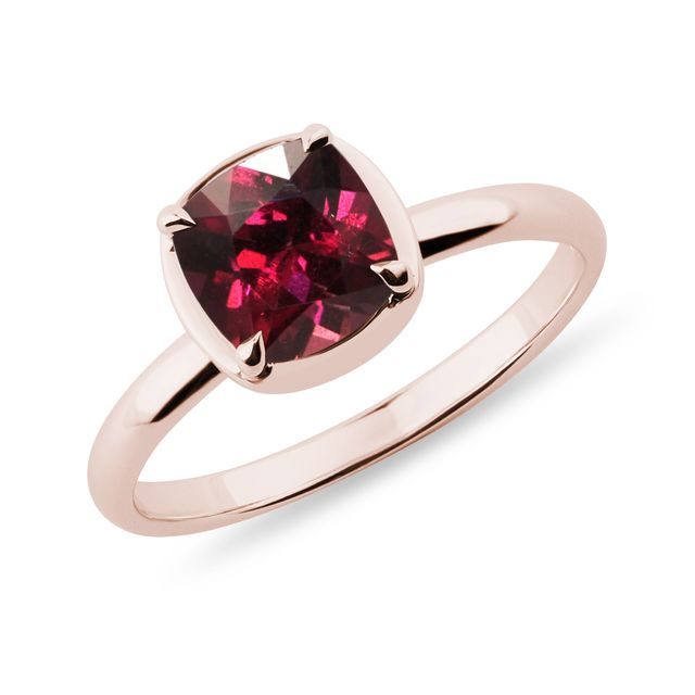 RHODOLIT RING IN ROSÉGOLD - RINGE EDELSTEINE - RINGE