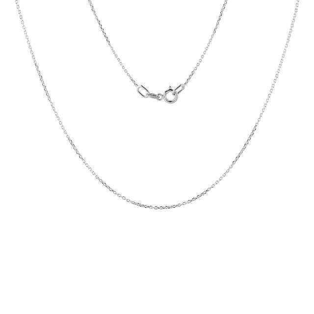 CHAINE 45 CM EN MAILLE FORÇAT EN OR BLANC - CHAÎNES EN OR - COLLIERS