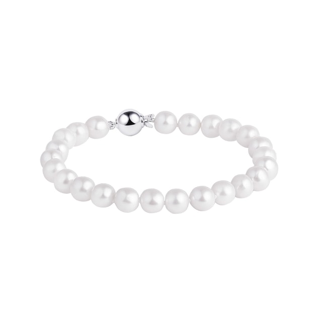 BRACELET EN OR 14K ET PERLES AKOYA BLANCHES - BRACELETS EN PERLES - PERLES