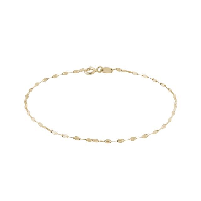 NÁRAMOK TYPU LIP CHAIN ZO ŽLTÉHO 14K ZLATA - ZLATÉ NÁRAMKY - NÁRAMKY