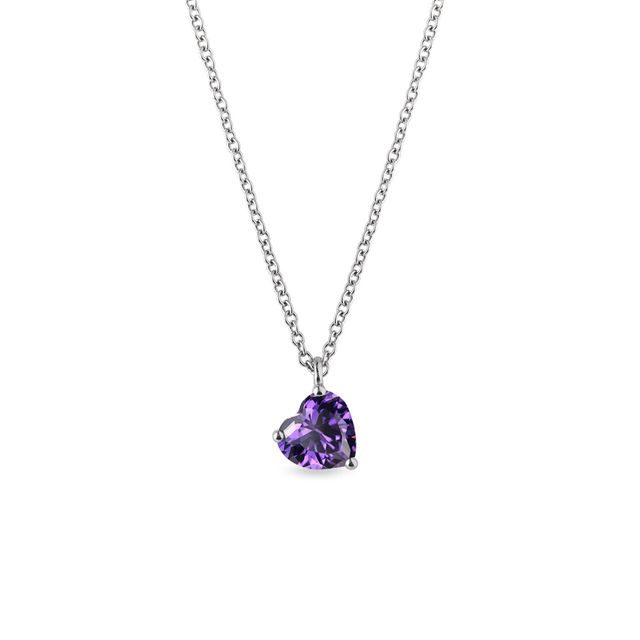 HERZHALSKETTE MIT AMETHYST - KETTEN MIT AMETHYST - KETTEN