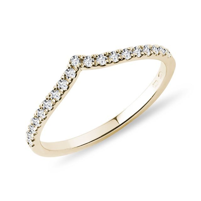 CHEVRON RING AUS 14KT GELBGOLD - TRAURINGE FÜR DAMEN - TRAURINGE