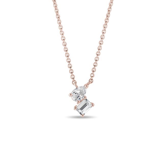 DIAMANTHALSKETTE AUS 14KT ROSÉGOLD - KETTEN MIT DIAMANTEN - KETTEN