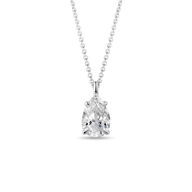 HALSKETTE AUS WEISSGOLD MIT EINEM 1 CT LABOR-DIAMANTEN - KETTEN MIT DIAMANTEN - KETTEN