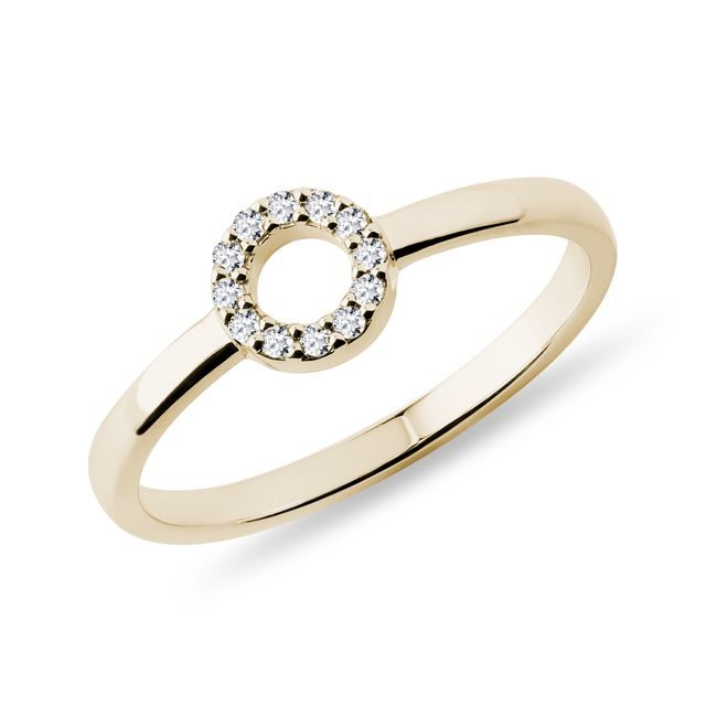 YELLOW GOLD DIAMOND RING - DIAMOND RINGS - RINGS