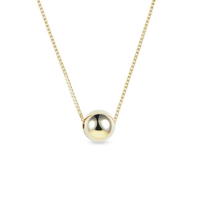 MINIMALIST ORB PENDANT IN YELLOW GOLD - YELLOW GOLD NECKLACES - NECKLACES