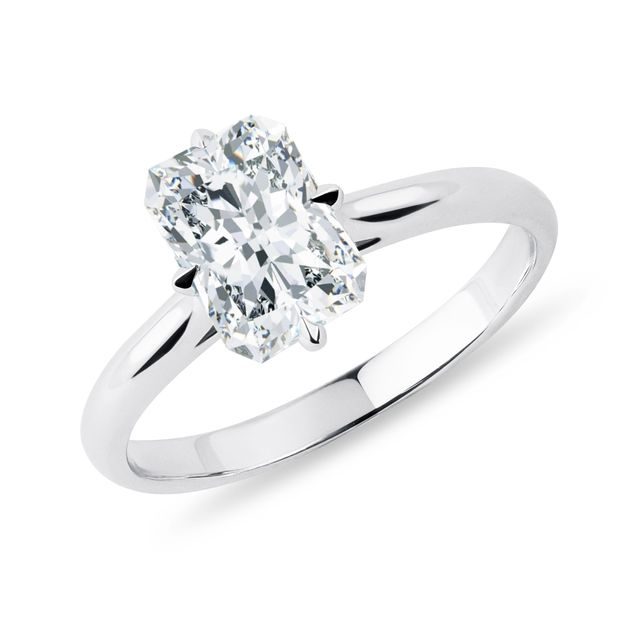RADIANT CUT LAB GROWN DIAMOND RING IN WHITE GOLD - RINGS WITH LAB-GROWN DIAMONDS - ENGAGEMENT RINGS