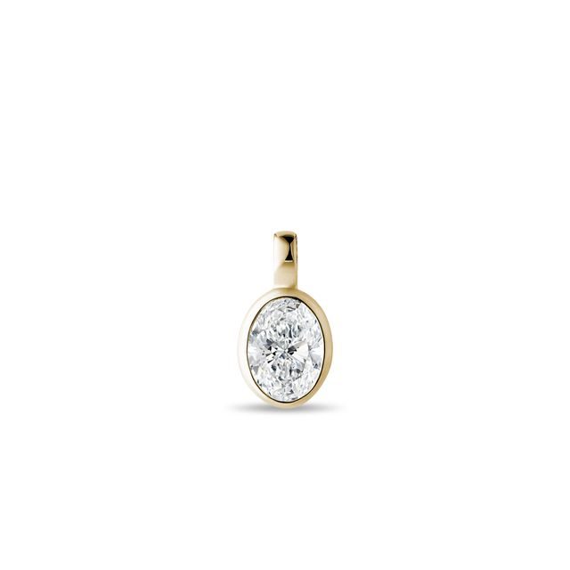 ANHÄNGER MIT 0,69 CT OVALEM LABORDIAMANT IN GELBGOLD - MAGNETISCHE HALSKETTEN - KETTEN