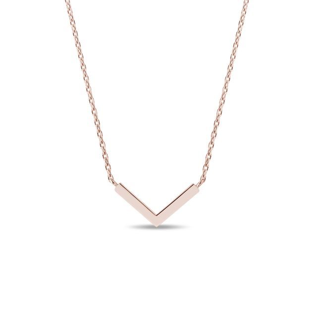 V-SHAPED ROSE GOLD NECKLACE - ROSE GOLD NECKLACES - NECKLACES