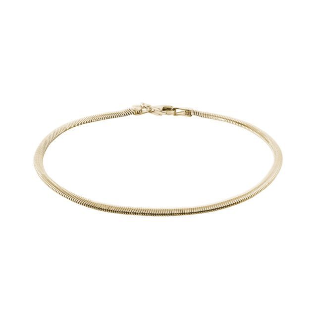 NÁRAMOK TYPU FLAT SNAKE ZO ŽLTÉHO 14K ZLATA - ZLATÉ NÁRAMKY - NÁRAMKY