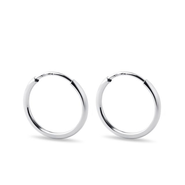WEISSGOLD-REIFENOHRRINGE 16 MM - OHRRINGE WEISSGOLD - OHRRINGE