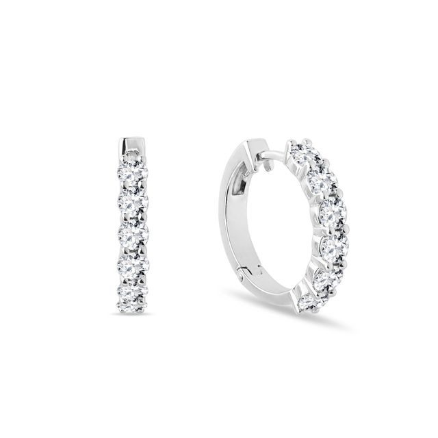 DIAMOND EARRINGS IN WHITE GOLD - DIAMOND EARRINGS - EARRINGS