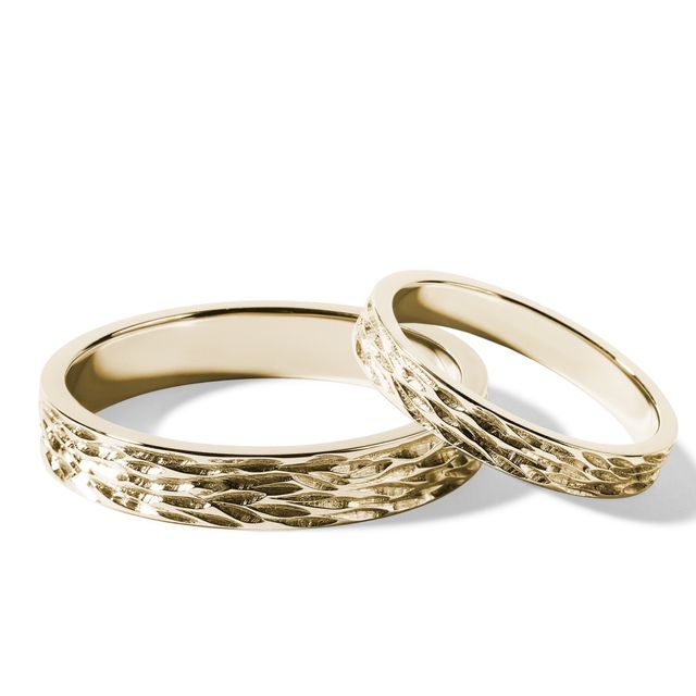 WEDDING RING SET IN YELLOW GOLD - YELLOW GOLD WEDDING SETS - WEDDING RINGS