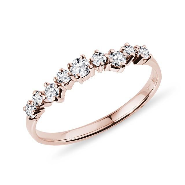 BAGUE DIAMANT EN OR ROSE - ALLIANCES DE MARIAGE FEMMES - ALLIANCES DE MARIAGE