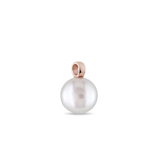 ANHÄNGER MIT RUNDER SÜSSWASSERPERLE IN 14-KARÄTIGEM ROSÉGOLD - MAGNETISCHE HALSKETTEN - KETTEN
