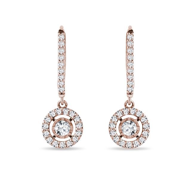 Diamond earrings in 14k rose gold