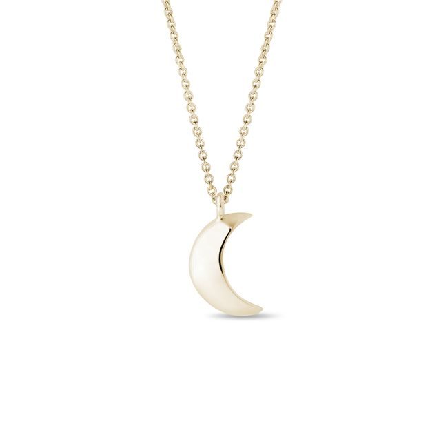 COLLIER EN OR JAUNE AVEC PENDENTIF CROISSANT DE LUNE - COLLIERS EN OR JAUNE - COLLIERS