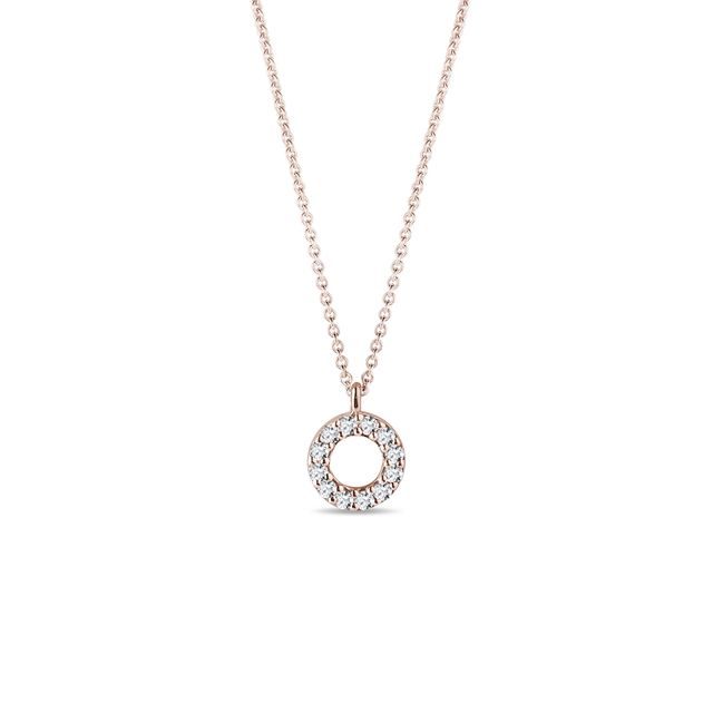 DIAMOND CIRCLE NECKLACE IN ROSE GOLD - DIAMOND NECKLACES - NECKLACES