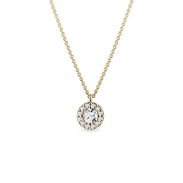 Minimalistický náhrdelník s diamanty ve zlatě