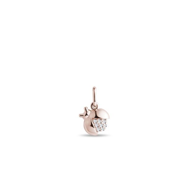 MARIENKÄFER-ANHÄNGER FÜR KINDER MIT DIAMANTEN IN ROSÉGOLD - KINDER ANHÄNGER - KETTEN
