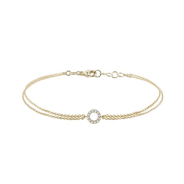 NÁRAMEK ZE ŽLUTÉHO ZLATA S DIAMANTY - NÁRAMKY S DIAMANTY - NÁRAMKY