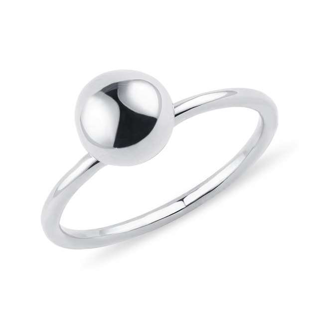 MINIMALIST RING MIT KUGEL - RINGE WEISSGOLD - RINGE