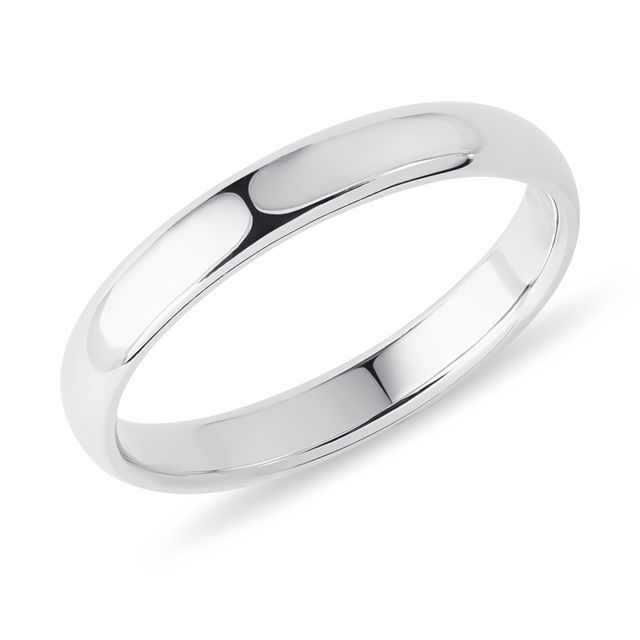 ALLIANCE DE MARIAGE EN OR BLANC 3 MM - ALLIANCES DE MARIAGE HOMMES - ALLIANCES DE MARIAGE