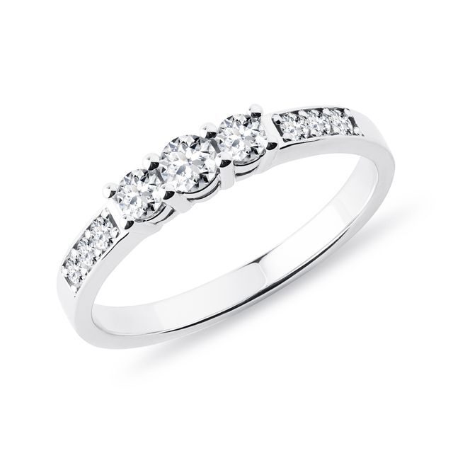 14KT WEISSGOLD RING MIT DIAMANT - VERLOBUNGSRINGE DIAMANTEN - VERLOBUNGSRINGE