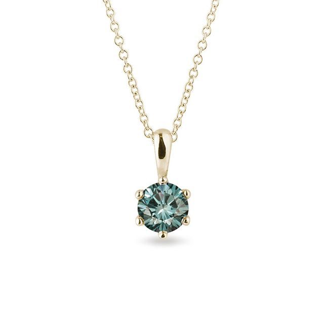 Blue Diamond Necklace in Gold KLENOTA