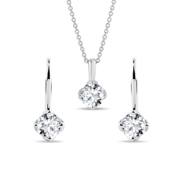 LAB GROWN DIAMOND JEWELRY SET IN WHITE GOLD - JEWELRY SETS - FINE JEWELRY