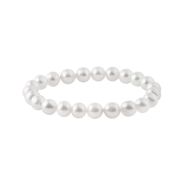 PEARL BRACELET ON ELASTIC BAND - PEARL BRACELETS - PEARL JEWELLERY