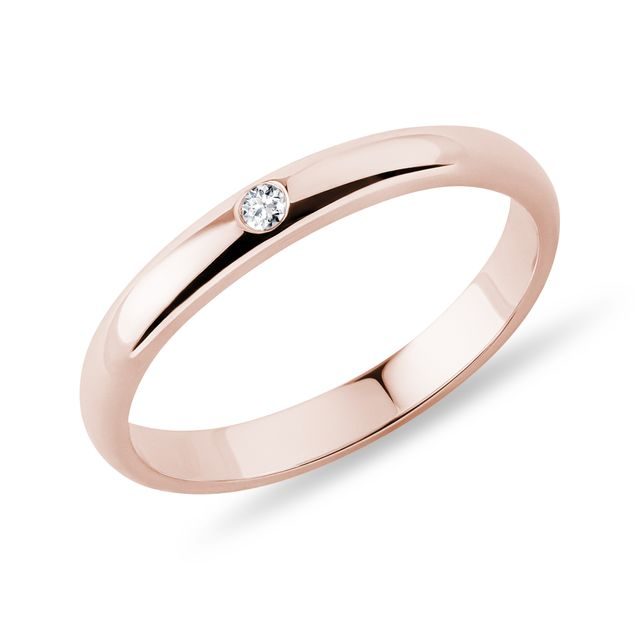 DIAMANT TRAURING AUS ROSÉGOLD - TRAURINGE FÜR DAMEN - TRAURINGE