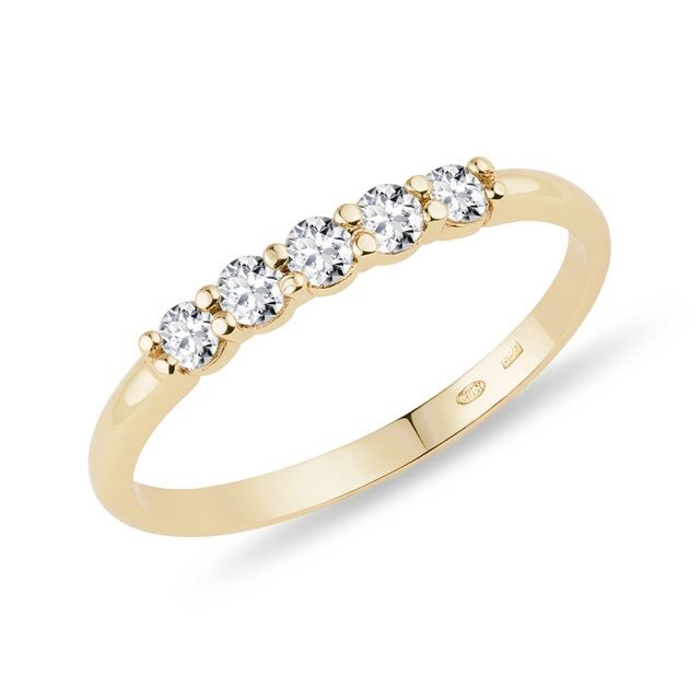 GOLDENER DIAMANTRING - TRAURINGE FÜR DAMEN - TRAURINGE