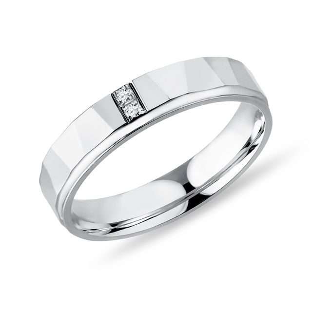 DAMENRING MIT ZWEI DIAMANTEN IN WEISSGOLD - RINGE DIAMANT - RINGE