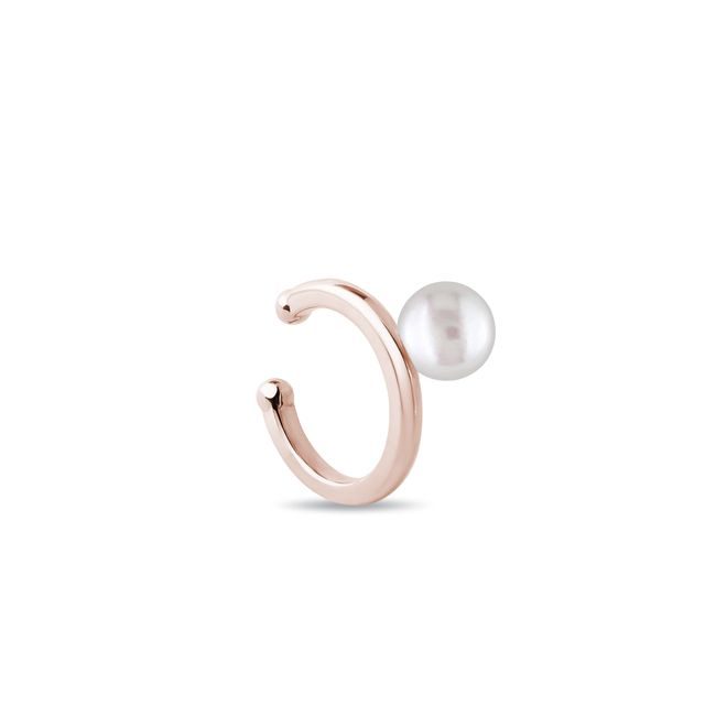 EAR CUFF MIT SÜSSWASSERPERLE IN ROSÉGOLD - EAR CUFFS - OHRRINGE