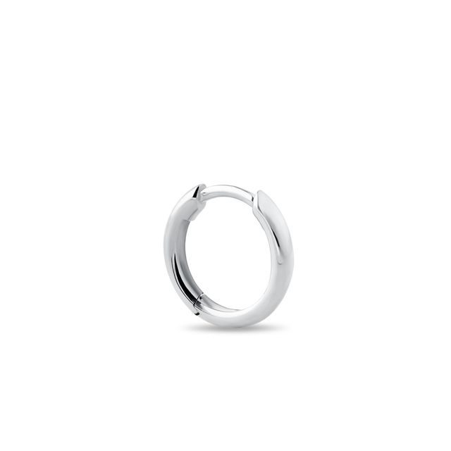 SINGLE HOOP EARRING IN WHITE GOLD - SINGLE EARRINGS - EARRINGS