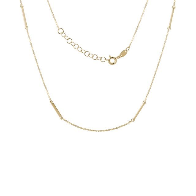 MULTI BAR NECKLACE IN YELLOW GOLD - GOLD CHAINS - NECKLACES