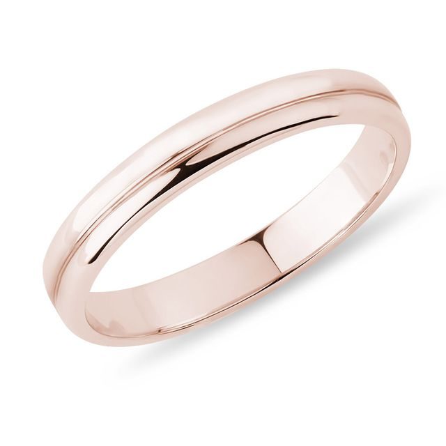 BAGUE DE MARIAGE EN OR ROSE POUR HOMMES AVEC GRAVURES - ALLIANCES DE MARIAGE HOMMES - ALLIANCES DE MARIAGE