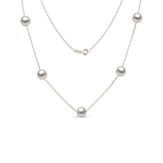 AKOYA PEARL GOLD NECKLACE - PEARL NECKLACES - PEARL JEWELRY