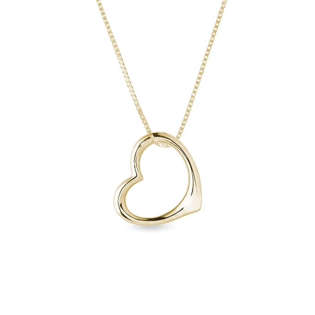 Heart gold pendant
