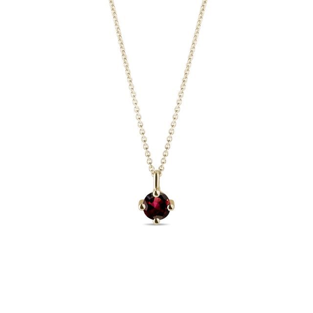 FINE GARNET NECKLACE IN GOLD - GARNET NECKLACES - NECKLACES